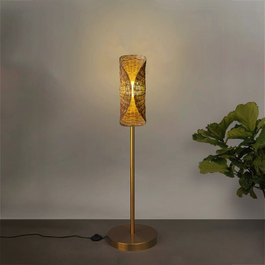 Ooas Sol Floor Lamp: Award-Winning Japandi Handmade Lighting Decor Living Room [15cm/6in(W) X 35cm/14in(Dia) X 117.5cm/46.2in(H)]