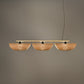 Ooas Linear Pendant Lamp: Japandi Hanging Lamp Handmade Chandelier Cafe Lighting [145cm/57in(L) x 21cm/8.2in(H)]