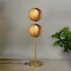 Seashell Duo Floor Lamp: Award-Winning Bamboo Floor Lamp | Handmade Lighting Decor [30cm/12in(Shade Dia) X 35cm/14in(Pedestal Dia) X 137cm/54in(H)]