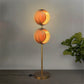 Seashell Duo Floor Lamp: Award-Winning Bamboo Floor Lamp | Handmade Lighting Decor [30cm/12in(Shade Dia) X 35cm/14in(Pedestal Dia) X 137cm/54in(H)]