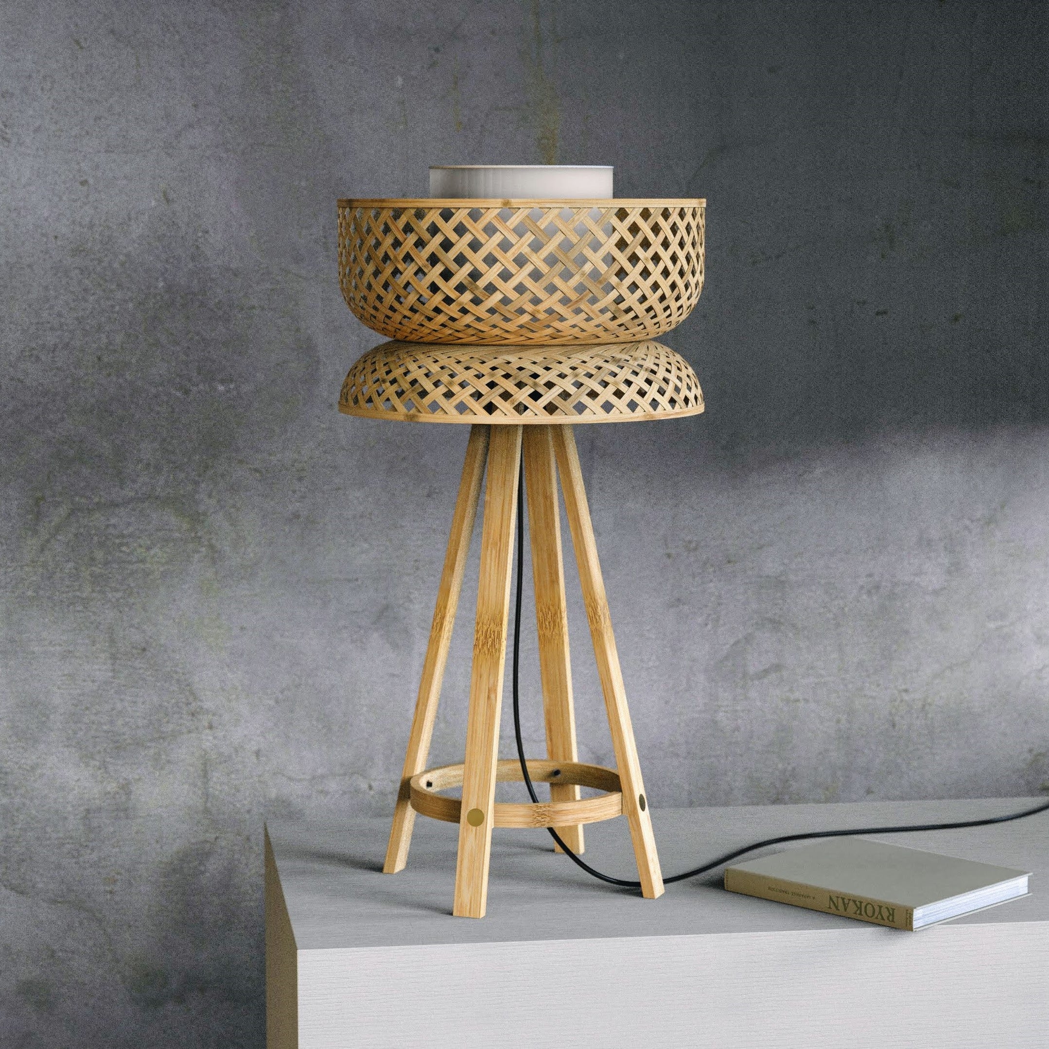 Bamboo sales table lamps