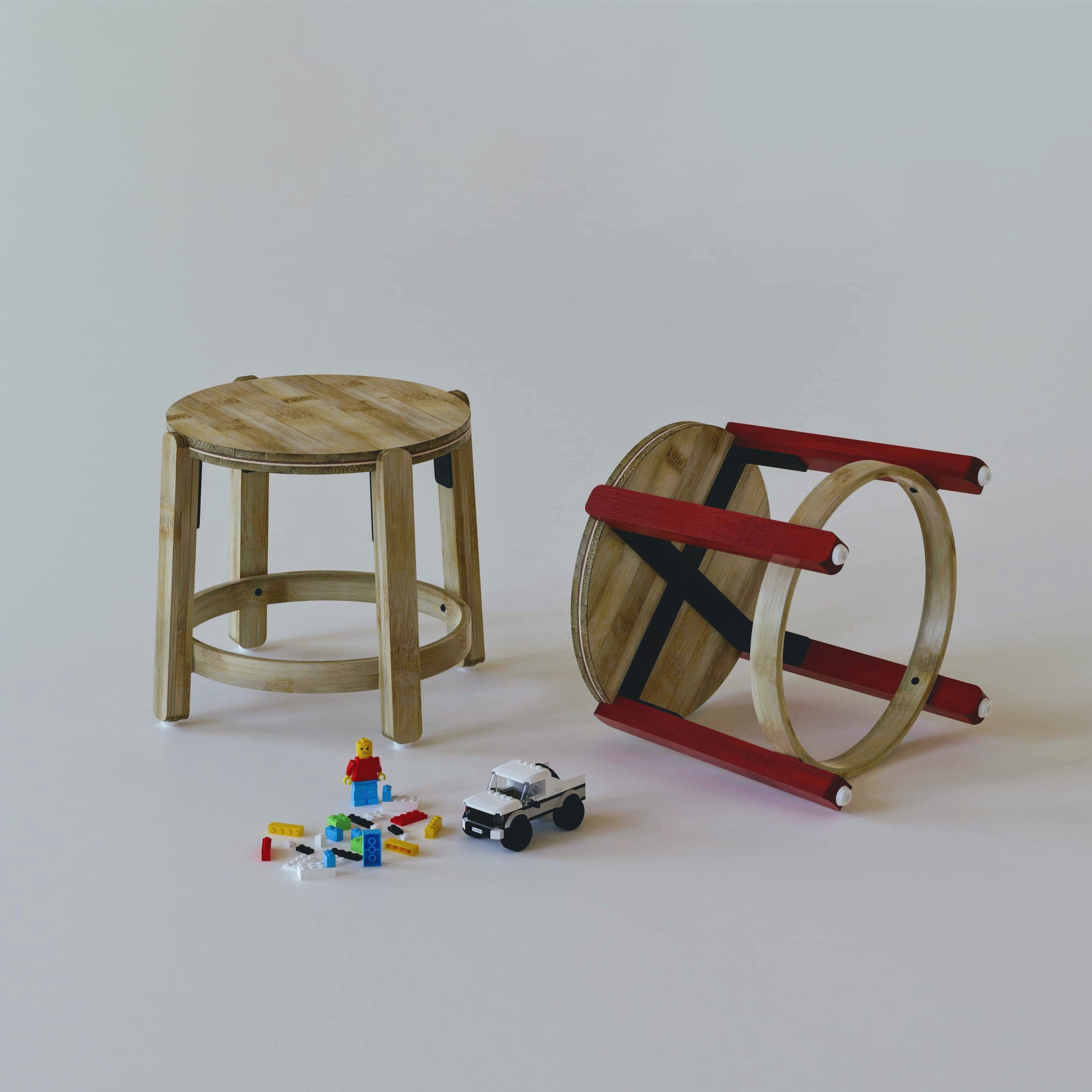 Mini stool with deals wheels