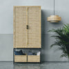 Hive Smart Wardrobe System: Modular Bamboo Storage Unit | Almirah for Home Living Decor [90cm/36in(L) X 187cm/74in(H) X 47cm/18.5in(D)]